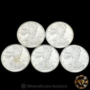 x5 1/10th (1/2oz) Fractional Silver Coins