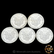 x5 1/10th (1/2oz) Fractional Silver Coins