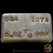 5.62oz SSA South Side & Associates Vintage Silver Bar