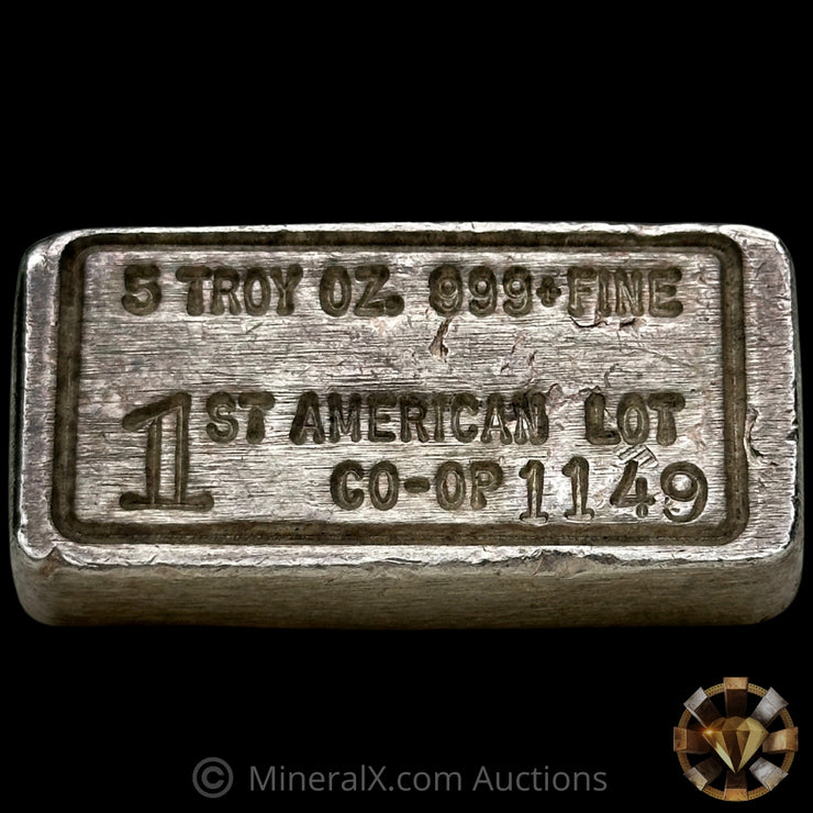 5.11oz 1st American Co Op Vintage Silver Bar