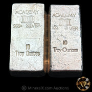 x2 10oz Academy Vintage Silver Bars