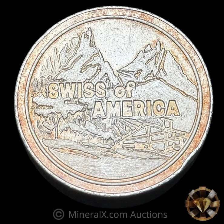 5oz Swiss Of America SOA Vintage Silver Round Bar