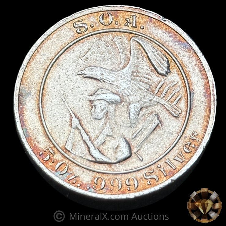 5oz Swiss Of America SOA Vintage Silver Round Bar