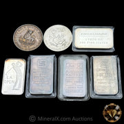 x7 1oz Misc Vintage Silver Coin & Bar Lot