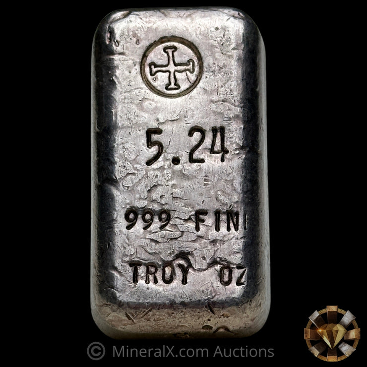 5.24oz Spanish Cross Vintage Silver Bar