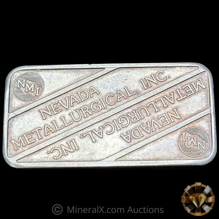 5oz NMI Nevada Metallurgical Inc Vintage Silver Bar