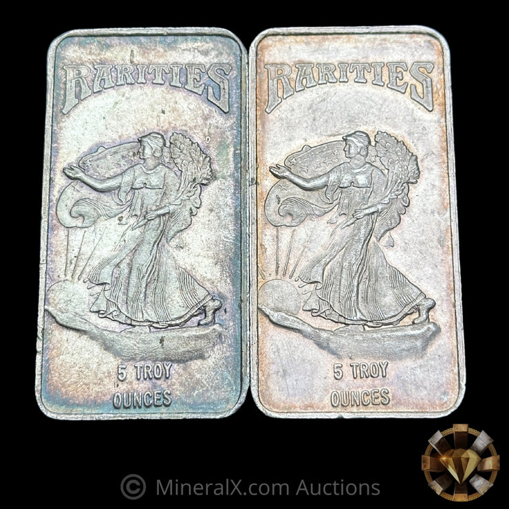 x2 5oz Rarities Mint Vintage Silver Bars