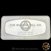 2000grain (4.16oz) The Bunker Hill Co Crescent Mine Franklin Mint Vintage Silver Bar