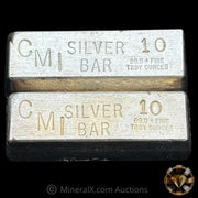 x2 10oz CMI Vintage Silver Bars