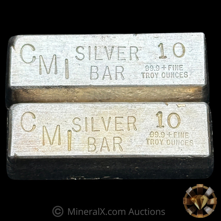 x2 10oz CMI Vintage Silver Bars