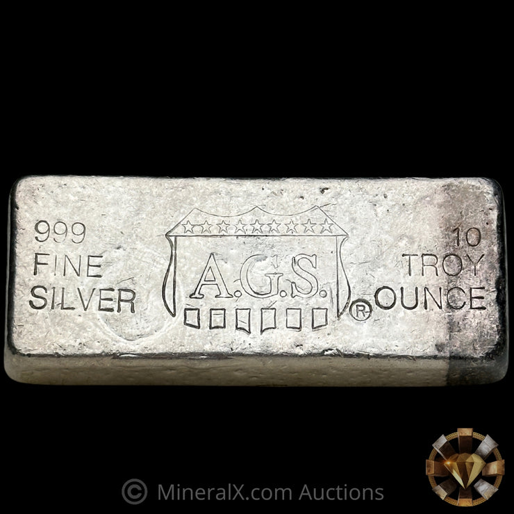 10oz AGS American Gold & Silver Vintage Silver Bar