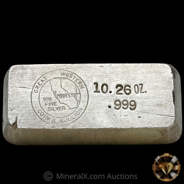 10.26oz Great Western Coin & Bullion Vintage Silver Bar