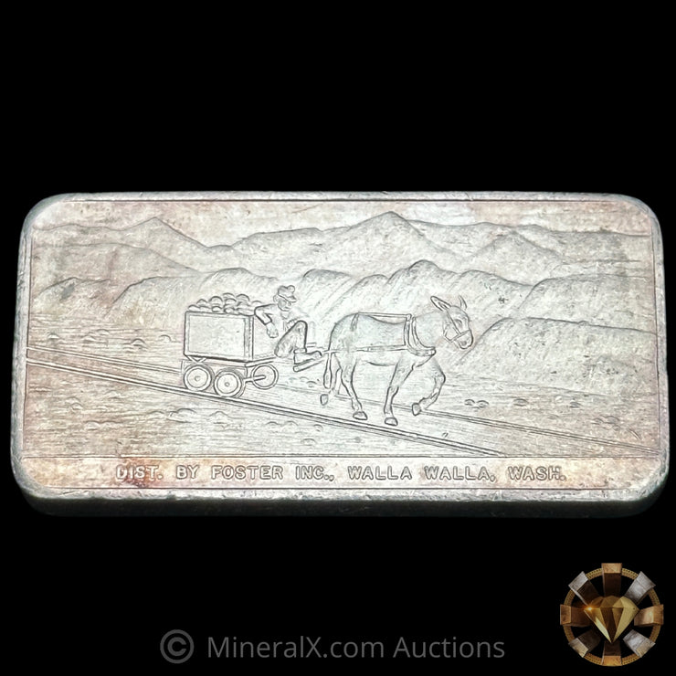 3oz W H Foster Day Mines Wallace Idaho Vintage Silver Bar