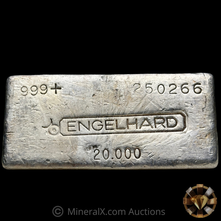 20oz Engelhard 9th Series Bull Logo Vintage Silver Bar