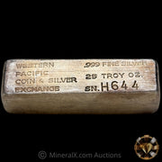 25oz Western Pacific Coin & Silver Exchange Vintage Silver Bar