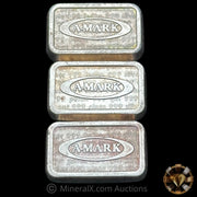 x3 1oz AMARK 1980 USVI Ingot Co Vintage Silver Stacker Bars