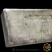 100oz Engelhard Bull Logo Vintage Silver Bar With Striated Back and Sides