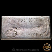 1.999Kg (2 Kilo) JM Johnson Matthey LTD Refiners Australia Vintage Silver Bar