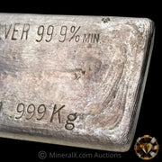 1.999Kg (2 Kilo) JM Johnson Matthey LTD Refiners Australia Vintage Silver Bar