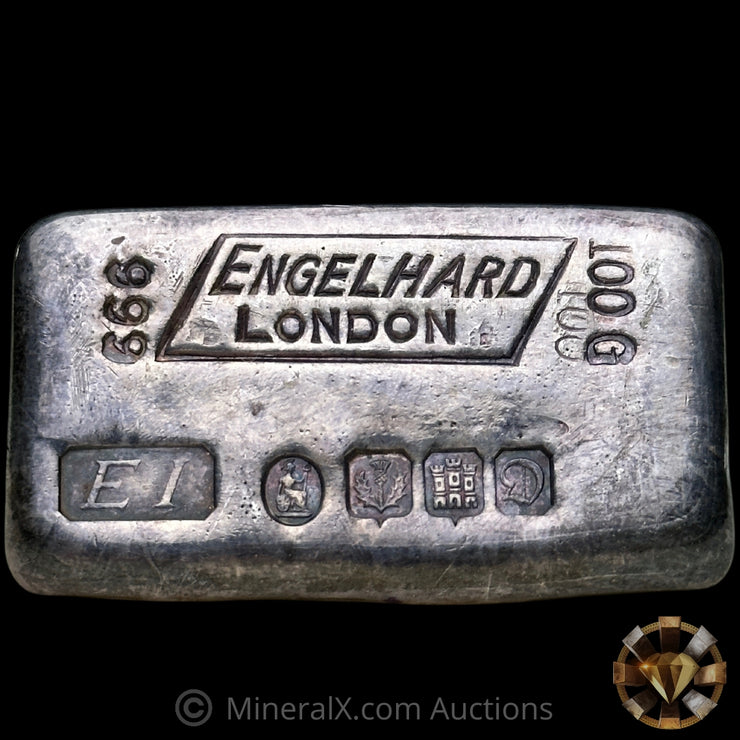 100g Engelhard London Vintage Silver Bar