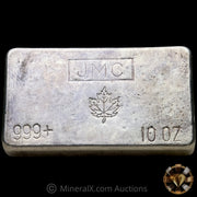 10oz JMC Johnson Matthey Maple Leaf "No Decimal Variety" Vintage Silver Bar