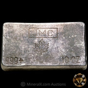 10oz JMC Johnson Matthey Maple Leaf "With Decimal Variety" Vintage Silver Bar