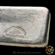 Kilo Engelhard London Vintage Silver Bar With Mocatta & Goldsmid Counterstamp