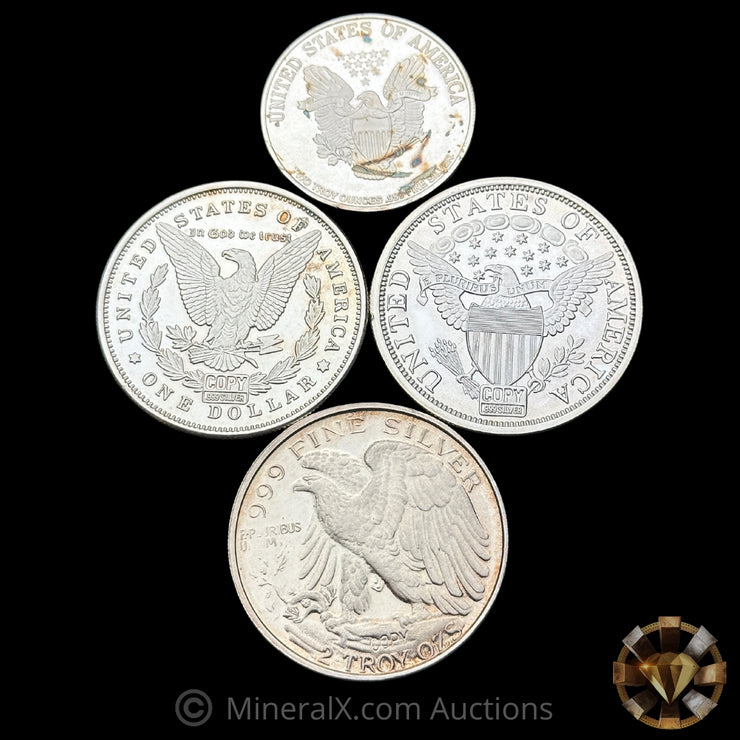 x4 2oz (8oz) Vintage Silver Coins