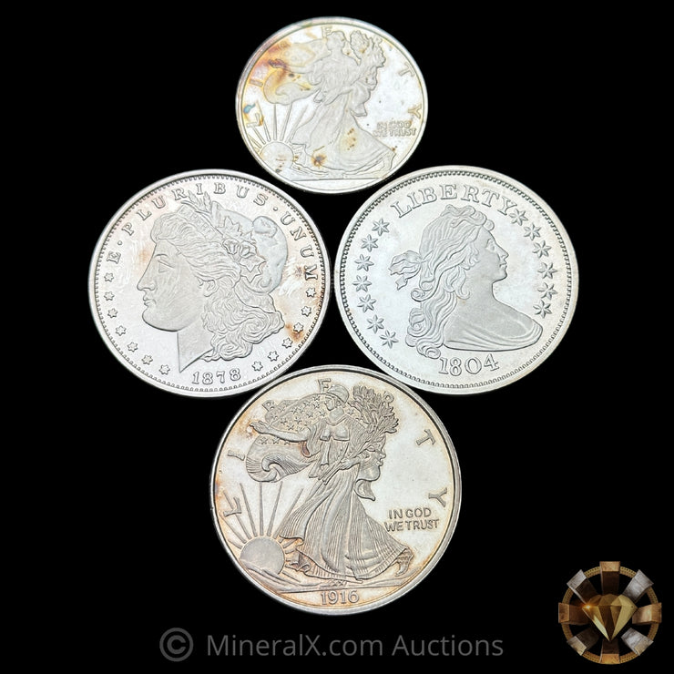 x4 2oz (8oz) Vintage Silver Coins