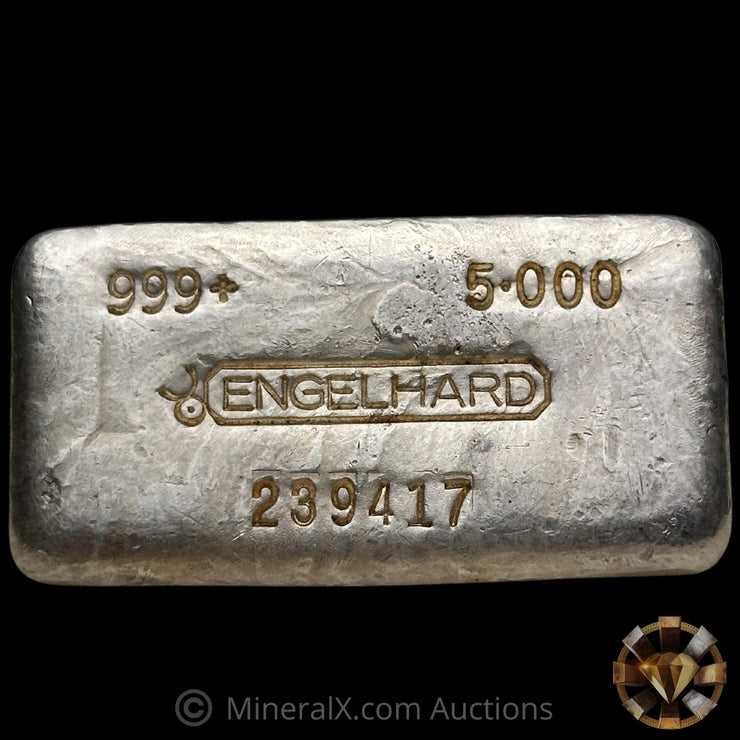 5oz Engelhard Bull Logo Vintage Silver Bar