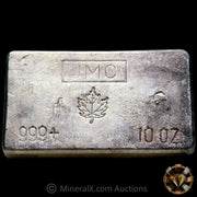 10oz JMC Johnson Matthey Maple Leaf "No Decimal Variety" Vintage Silver Bar