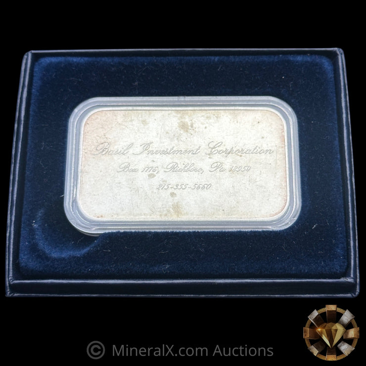 1oz International Trade Unit Vintage Silver Bar With Case