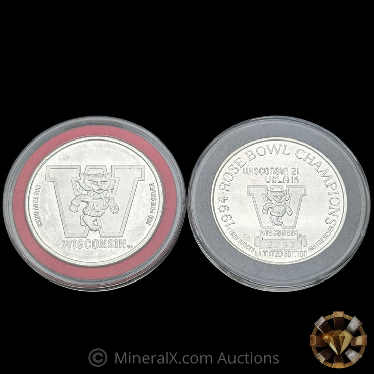 x2 1oz Rose Bowl Vintage Silver Coins