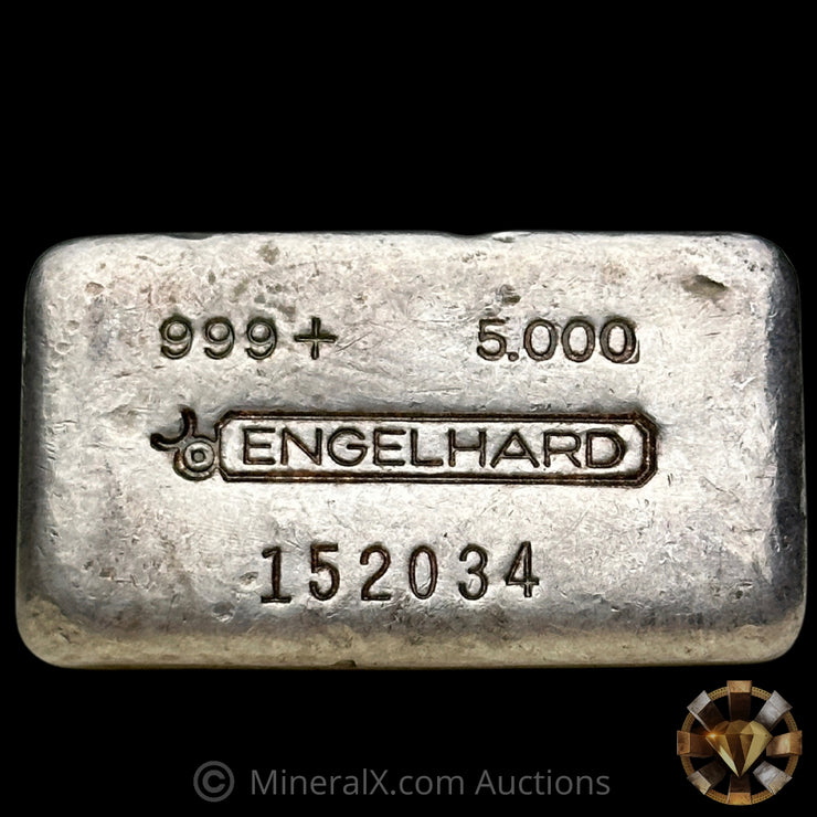 5oz Engelhard Bull Logo Vintage Silver Bar