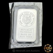 1oz JM Johnson Matthey Republic National Bank RNB Vintage Silver Bar