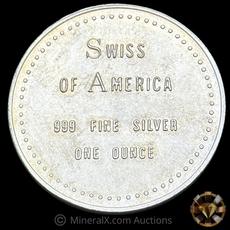 1oz Swiss Of America Vintage Silver Coin