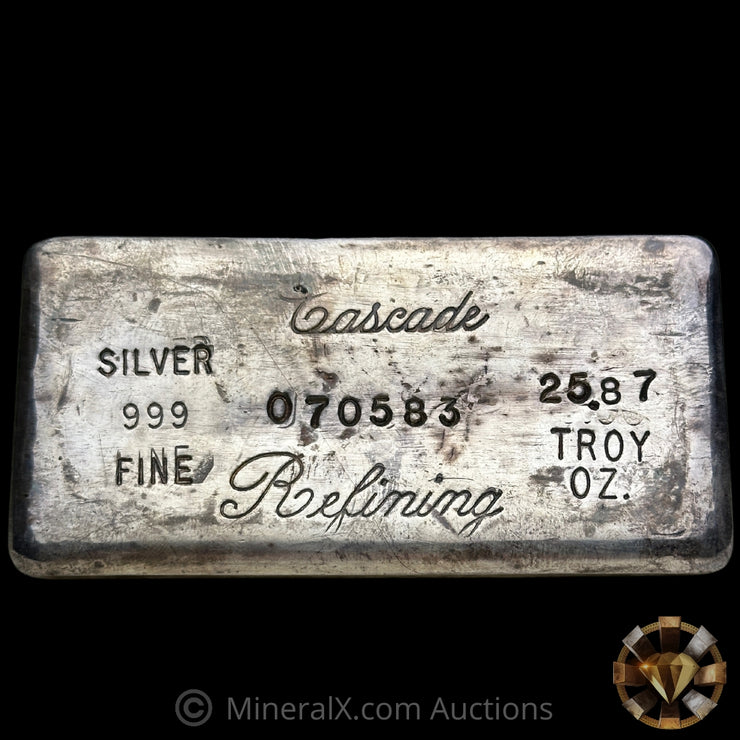 25.87oz Cascade Refining Vintage Silver Bar