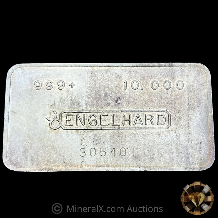 10oz Engelhard No Dot Bull Logo Variety Vintage Silver Bar