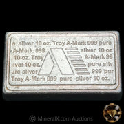 10oz AMARK USVI Ingot Co Vintage Silver Stacker Bar With Unique Double Stamped 777 Assay Lot