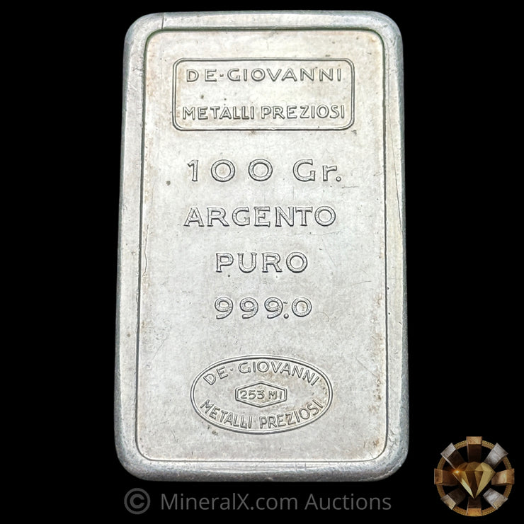 100g De Giovanni Metalli Preziosi Vintage Silver Bar