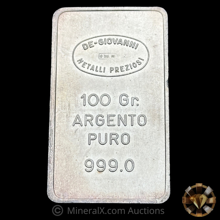 100g De Giovanni Metalli Preziosi Vintage Silver Bar