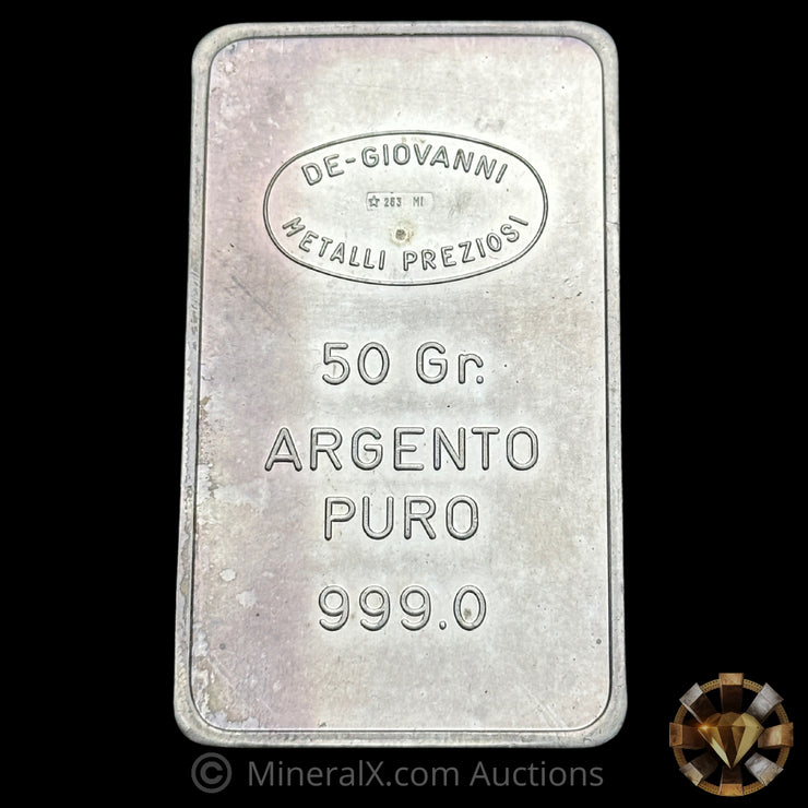 50g De Giovanni Metalli Preziosi Vintage Silver Bar