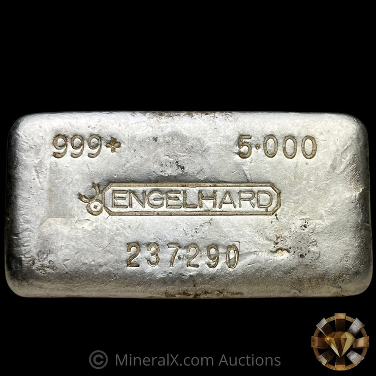 5oz Engelhard Bull Logo Vintage Silver Bar