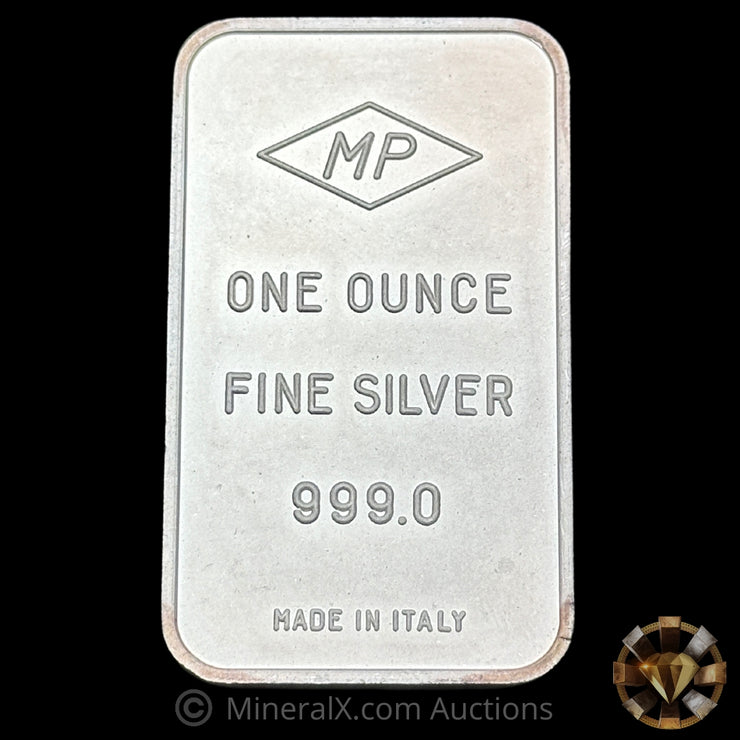 1oz MP Metalli Preziosi Milano Johnson Matthey JM London Vintage Silver Bar