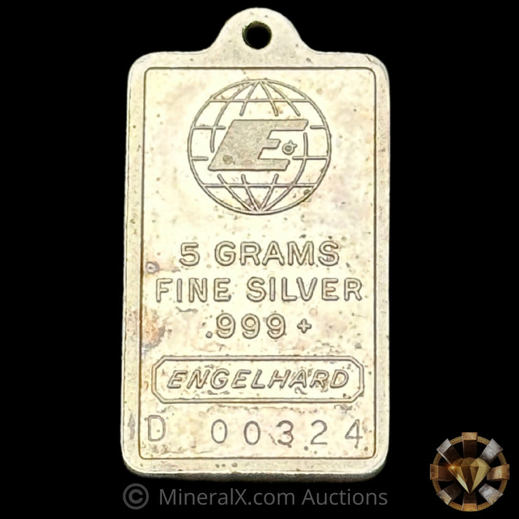 5g Engelhard Rare Molded Pendant Variety Vintage Fractional Silver Bar