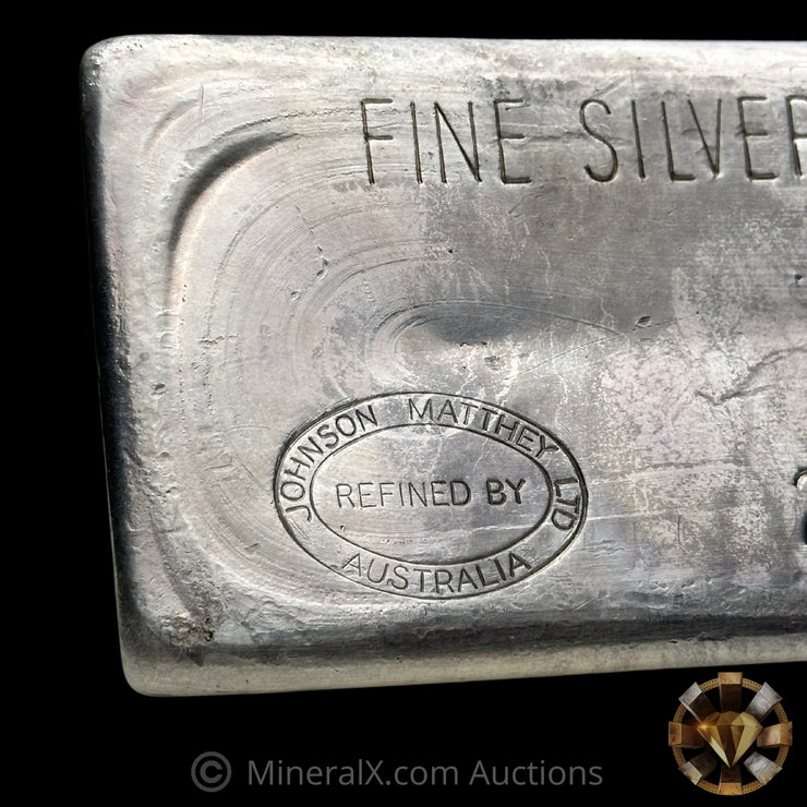 2.01Kg (2 Kilo) Johnson Matthey Ltd JM Australia Vintage Silver Bar