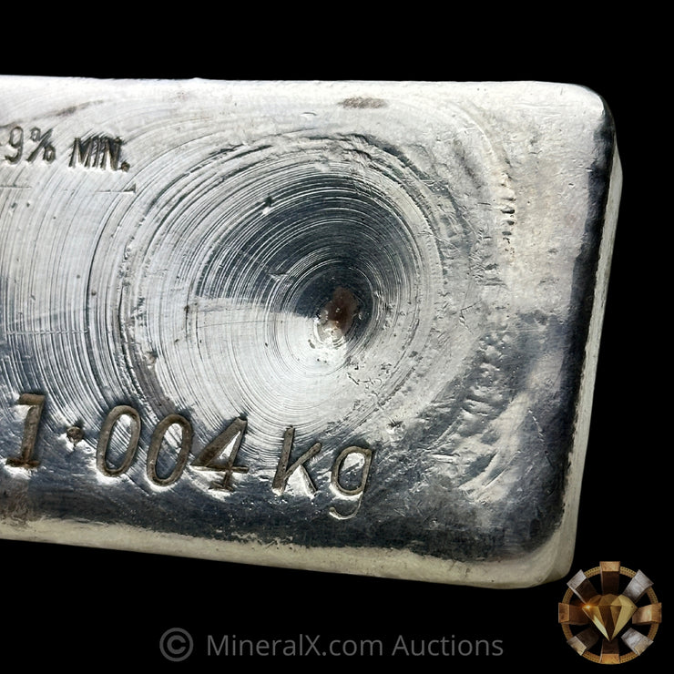 1.004Kg (1 Kilo) Johnson Matthey Ltd JM Australia Vintage Silver Bar