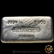 5oz Engelhard Bull Logo Vintage SIlver Bar