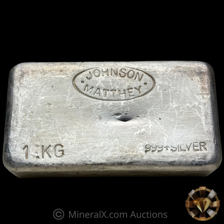 1Kg (Kilo) Johnson Matthey JM Australia Vintage Silver Bar