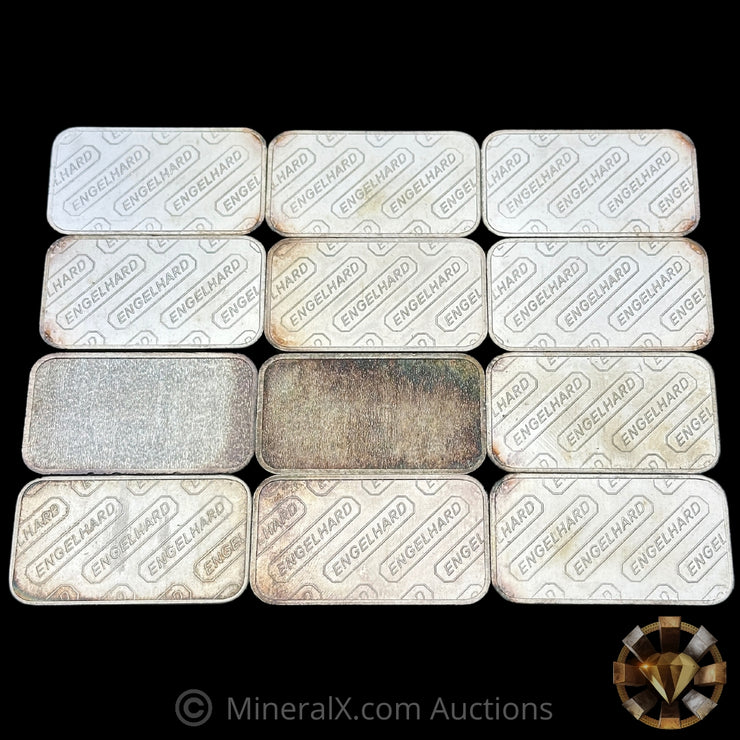 x12 1oz Engelhard Vintage Silver Bars